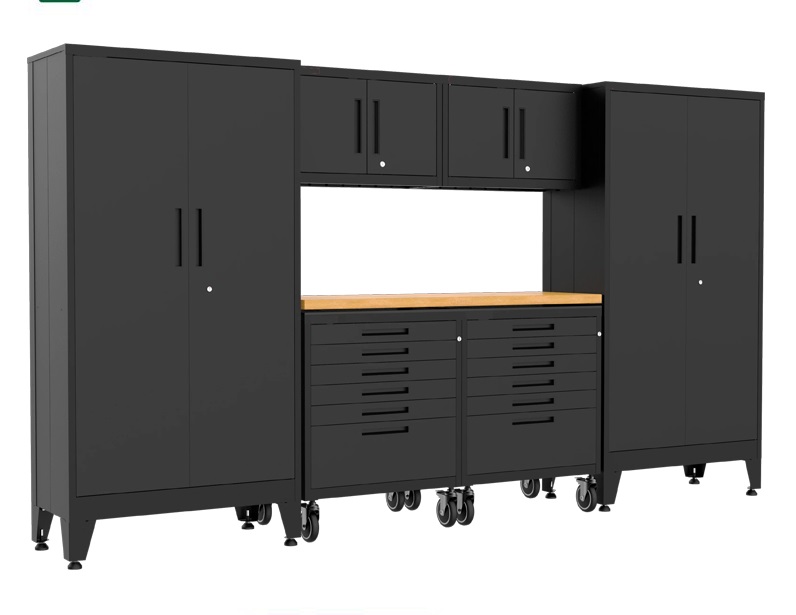 custom-office13.jpg Customised 280cm Heavy Duty Workstation - Black - Image 1