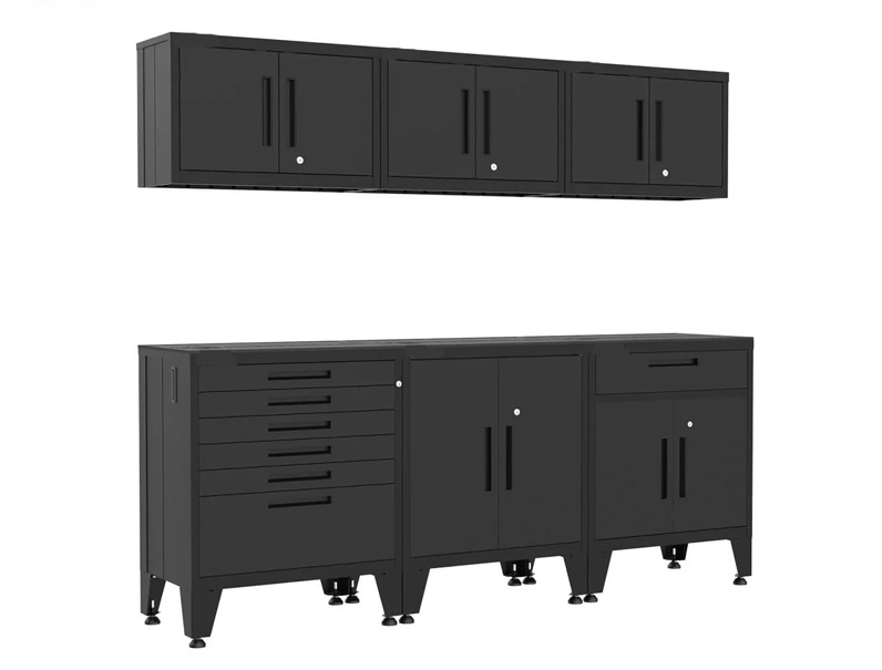 custom-office14.jpg 6pcs 210cm Garage Cabinet Assembly - Black - Image 1