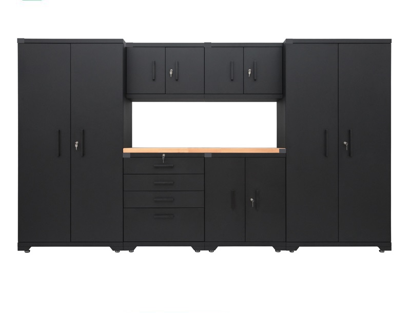 custom-office15.jpg 6pcs 300cm Garage Cabinet Assembly - Black - Image 1