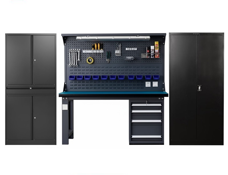 custom-office20.jpg 4100cm Professional Workbench with Cabinets - Image 1