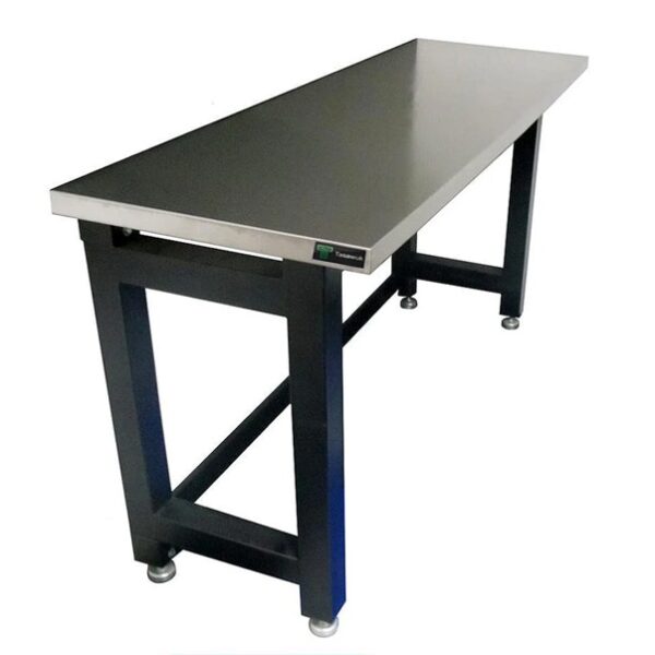 Heavy Duty 180cm Customised Metal Workbench with Stainless Steel Top - Black