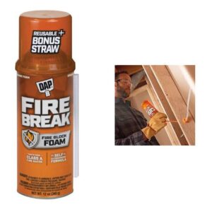 Fire-Resistant Sealing: DAP Fire Break Adhesive Foam (340 gm) - Blocks Fire & Air Leaks