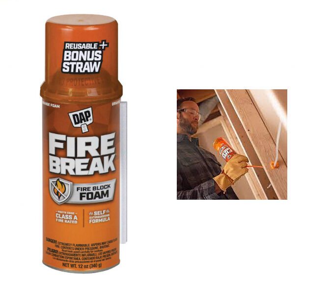 dap-a5-e1692631599264.jpg Fire-Resistant Sealing: DAP Fire Break Adhesive Foam (340 gm) - Blocks Fire & Air Leaks - Image 1
