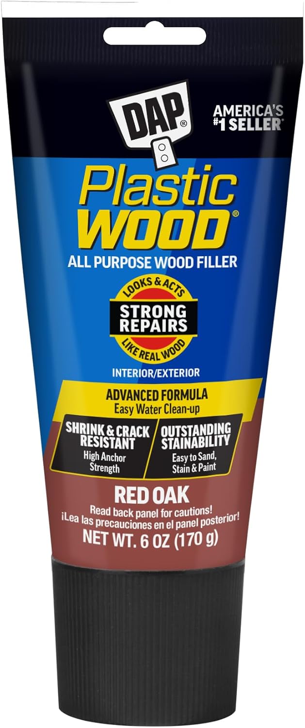 dap-red-oak.jpg DAP Plastic Wood Red Oak Wood Filler 6 oz - Image 1