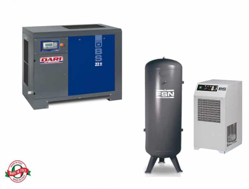 dari-50hp-e1714825743865.jpg Dari 50 HP Screw Compressor with Dryer & Tank - Image 1