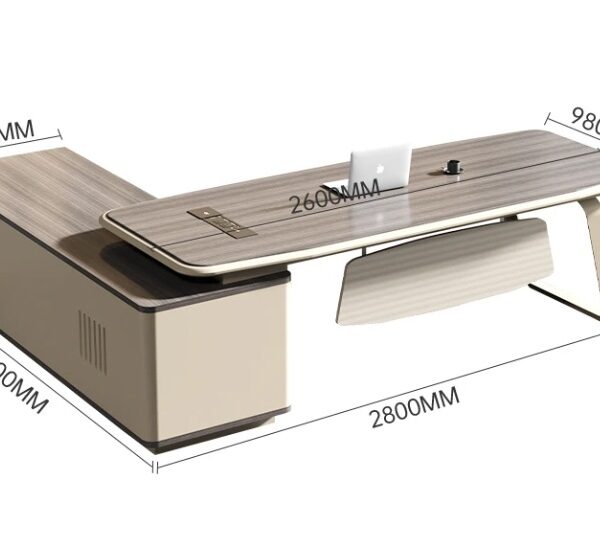 Customised Executive / Manager Desk with Side Cabinet - 1