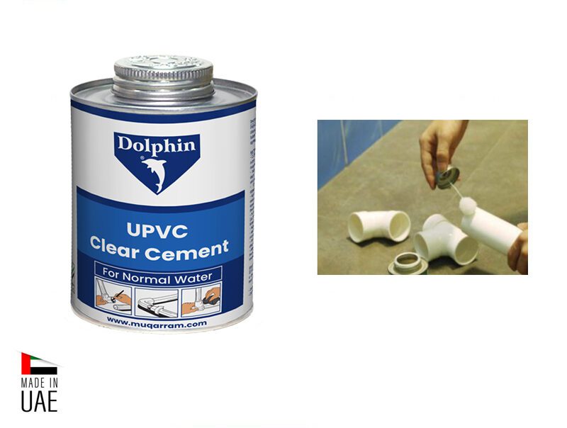dolphin1-e1679320254244.jpg Dolphin UPVC Clear Cement (946ml): Bulk Size for UPVC Pipe Bonding (Normal Water) - Image 1