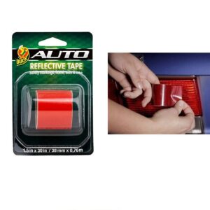 Be Seen Clearly at Night: Red Reflective Tape (0.76m) - Improves Road Safety