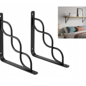 Fancy Design Shelf Bracket Set - Black 20 x 20 cm