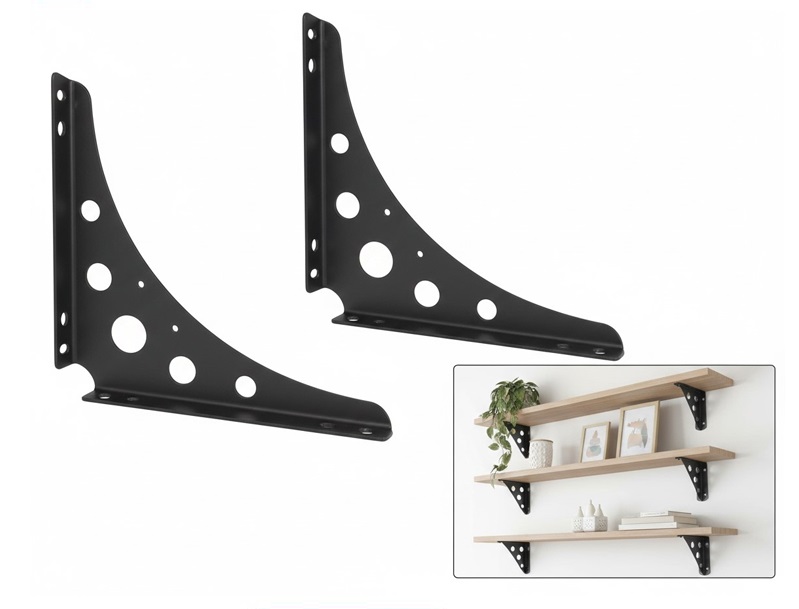 fancy6.jpg Fancy Design Shelf Bracket Set - Black 25 x 25 cm - Image 1