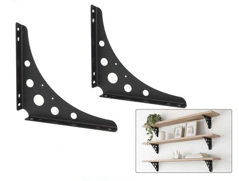 fancy7.jpg Fancy Design Shelf Bracket Set - Black 30 x 30 cm - Image 1