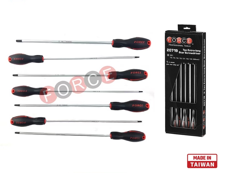 force-20719.jpg Force 7pcs Extra Long Screwdriver Set - Image 1