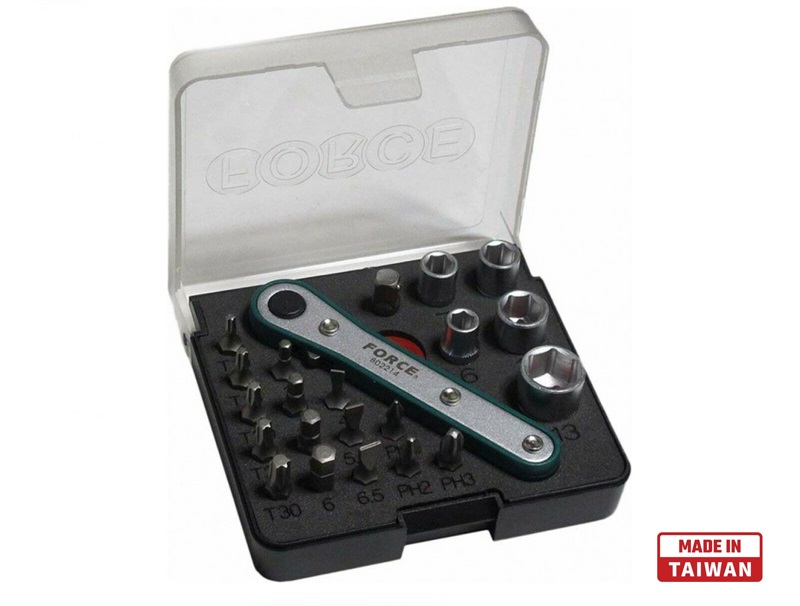 force-2222.jpg Force 1/4" Mini Ratchet Bit Handle Set - Image 1