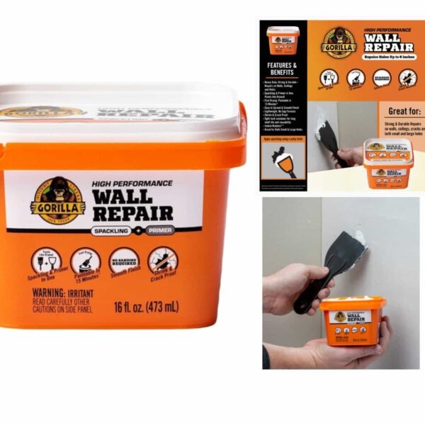 Fix Walls Fast: Gorilla Wall Repair Putty (473 ml)