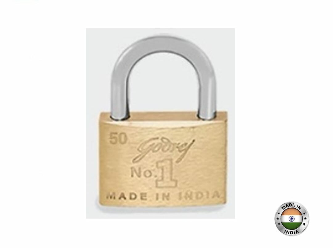 godrej10-e1715097283485.jpg Godrej Pure Brass #1 Lock 40mm - Image 1