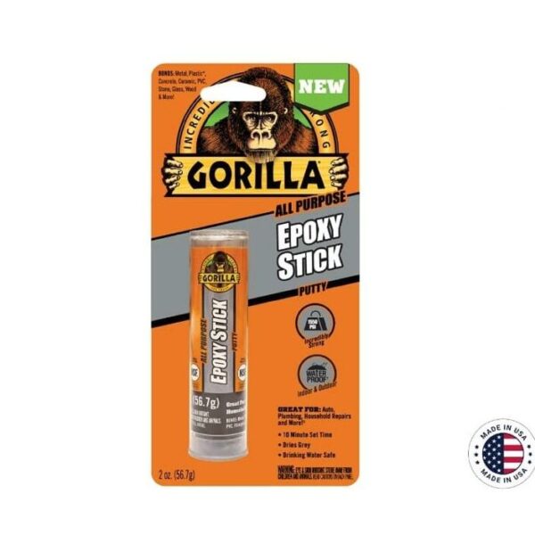 Durable Bond: Gorilla 2oz Epoxy Stick for Permanent Repairs