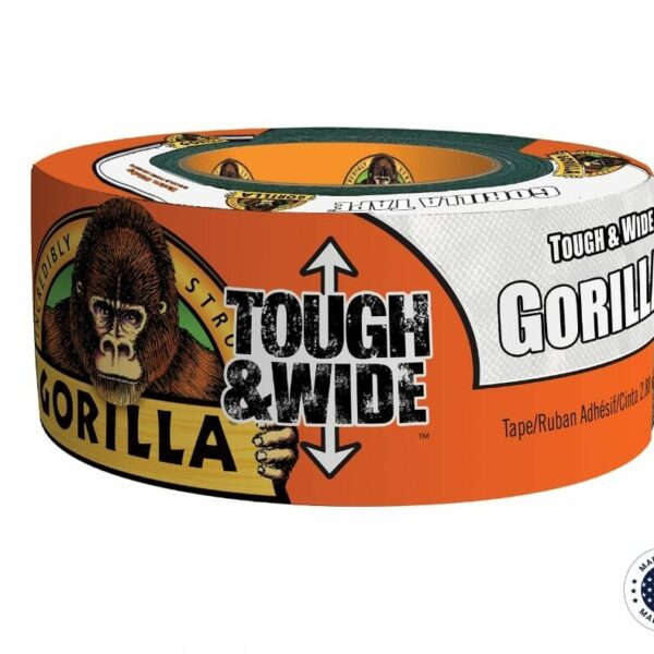 Strong and Wide White Duct Tape: Gorilla Wide White Tape (2.88" x 25 yd)