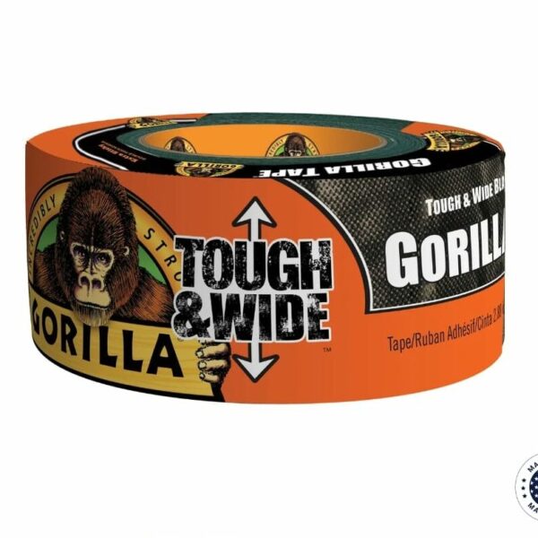 Durable Black Tape: Gorilla Black Tape (2.88" x 25 yd)