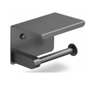 Toilet Paper Holder (Metal Body) - 2, Matte Gray