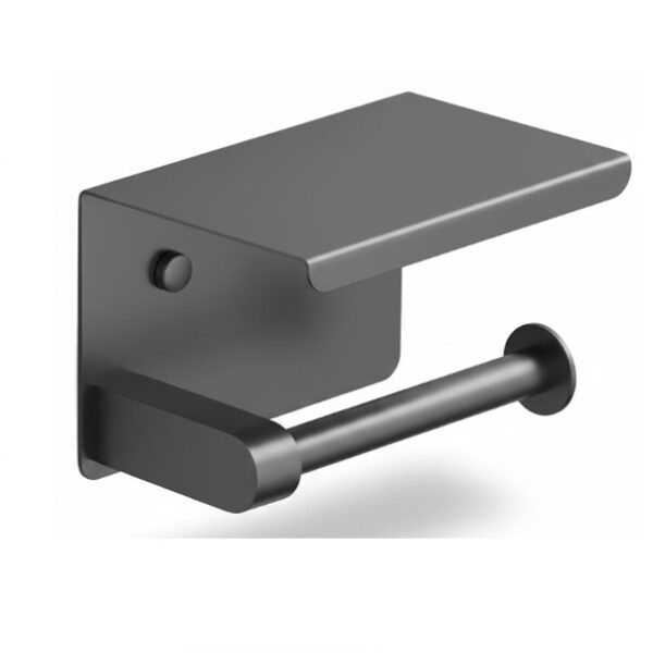 Toilet Paper Holder (Metal Body) - 2, Matte Gray