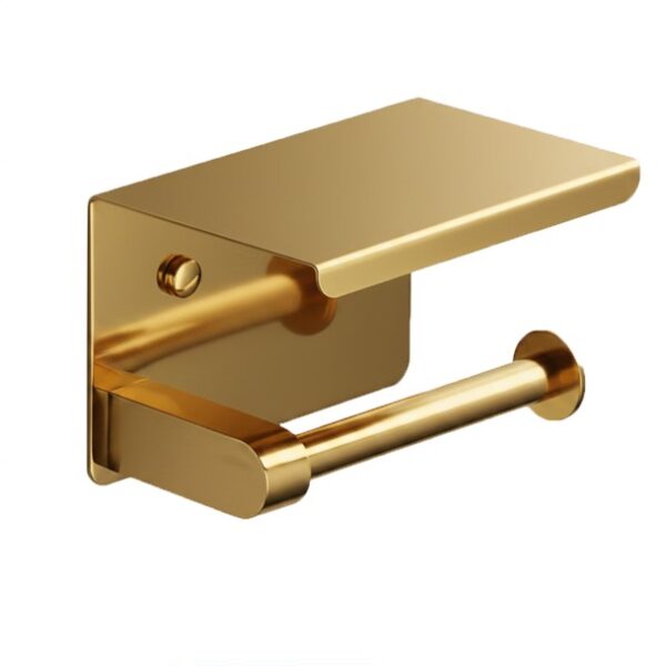 Toilet Paper Holder (Metal Body) - 4, Matte Gold