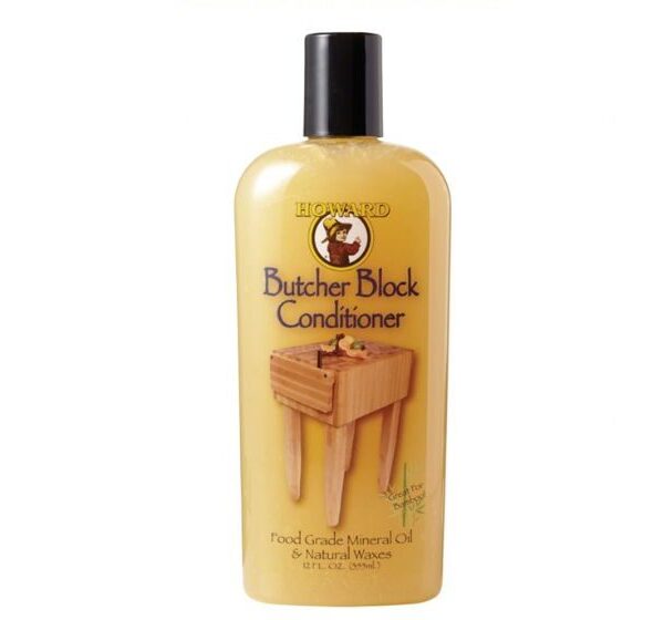 Howard Butcher Block Conditioner & Food Grade Mineral Oil for Wood Cutting Boards 12oz