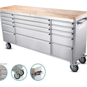 Tasawuk Stainless Steel Tool Trolley: Durable Storage for Large Tool Collections