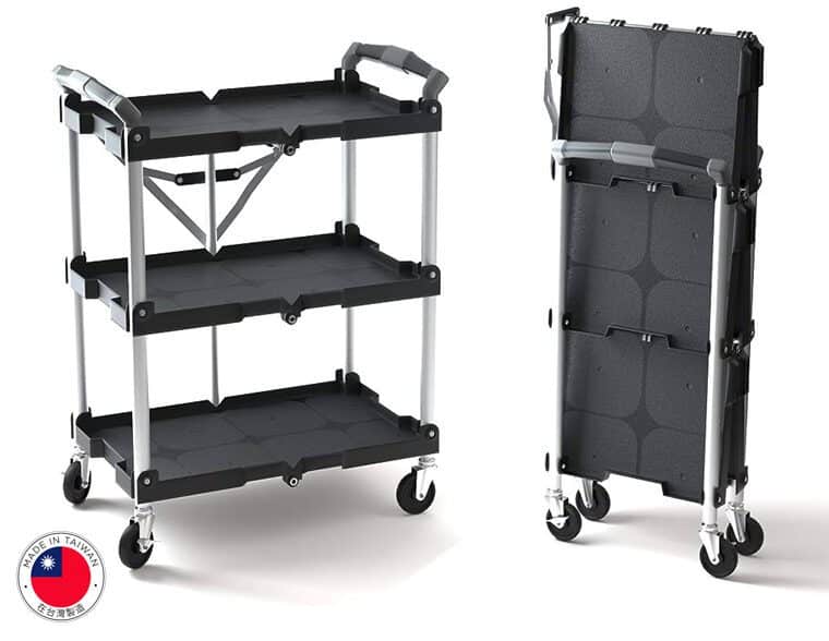 hua4-e1692632199614.jpg Hua Shuo Collapsible Service Cart: Convenient Mobility and Storage - Image 1