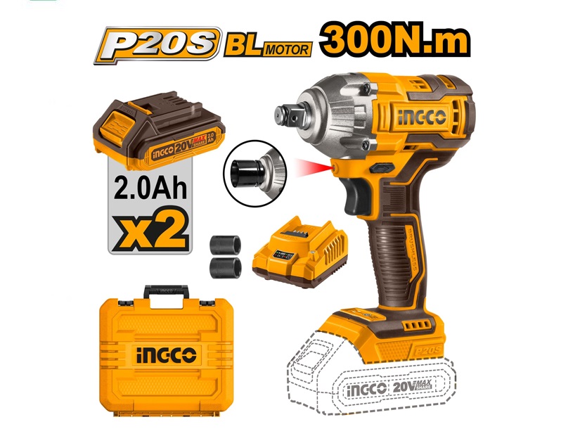 ingco-x5.jpg Ingco 20V Cordless Impact Wrench - Image 1