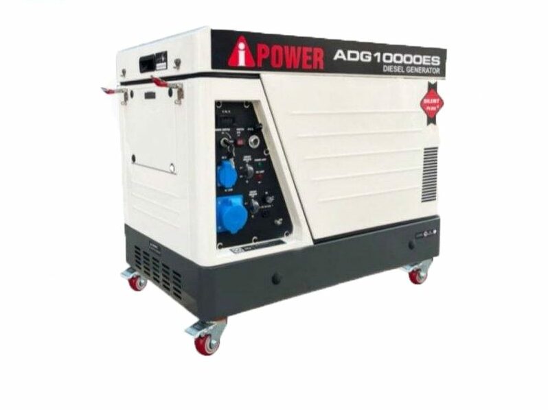 ipower-adg10000es-e1703517296285.jpg Power Your Needs Quietly with the iPower Silent Diesel Generator - 7000W - Image 1