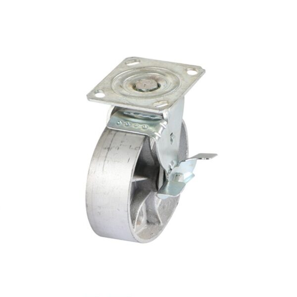 8" Caster Wheel Iron Swivel with Brake