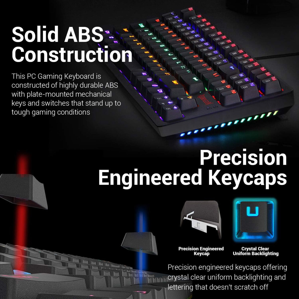 Redragon Gaming Essentials Wired Keyboard Mouse Headset & MousePad 4 in 1 Set - Black - Image 3