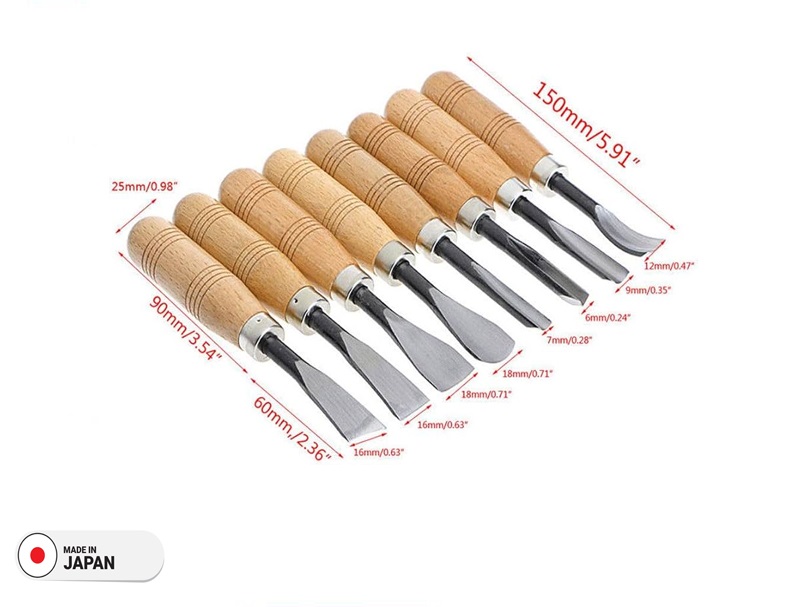 kds-8pc.jpg KDS 8pcs Wood Carving Chisel Set - Image 1