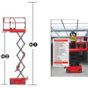 Keluosikai 6.4m Electric Self Propelled Mini Scissor Lift