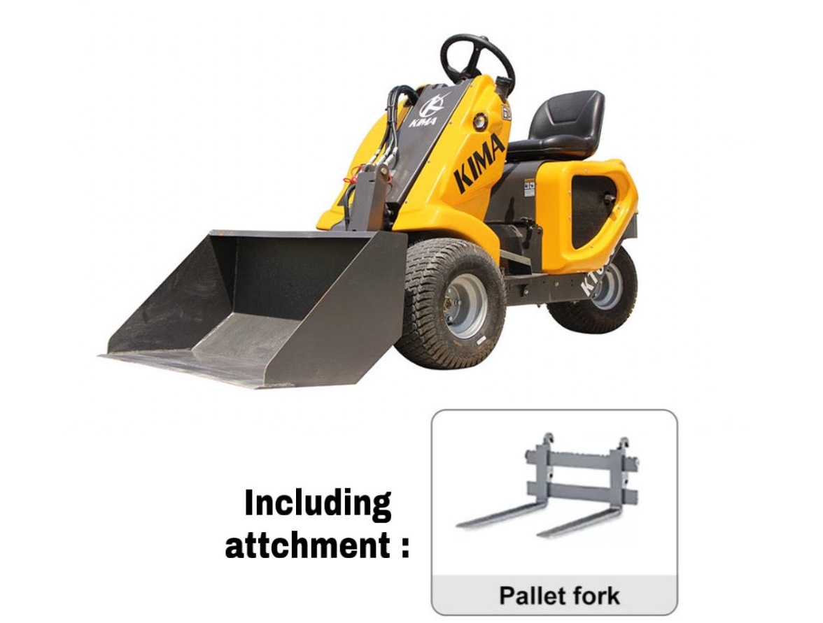 kima3.jpeg Kima Gasoline Wheel Loader with Pallet Fork - Image 1
