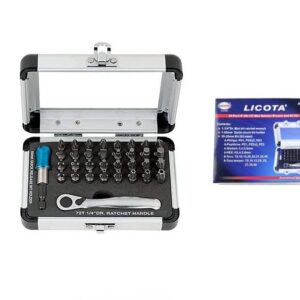Licota 34pc Mini Ratchet & Bit Set: Precision & Portability Made in Taiwan