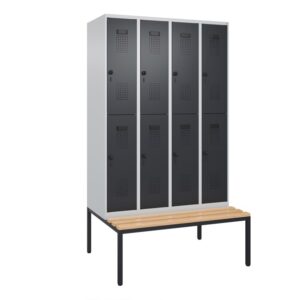 Metal Locker with Bench - 5