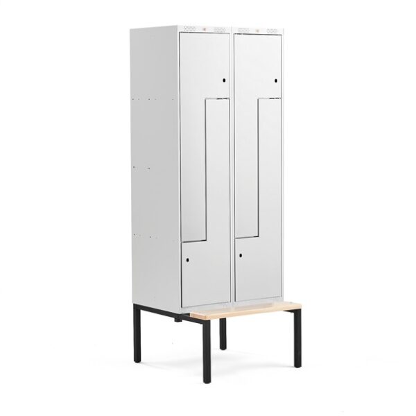 Metal Locker with Bench - 7