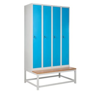 Metal Locker with Bench - 8