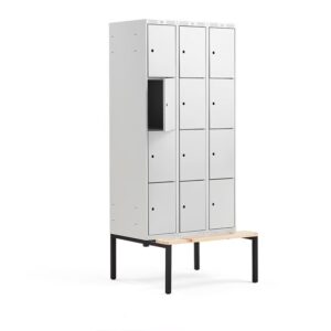 Metal Locker with Bench - 9