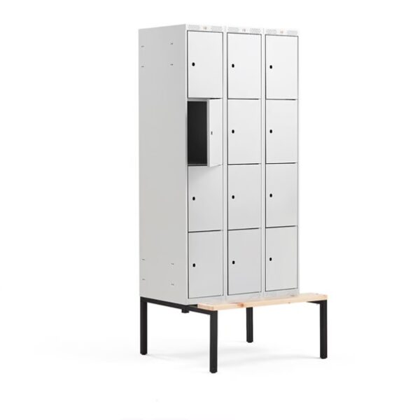 Metal Locker with Bench - 9