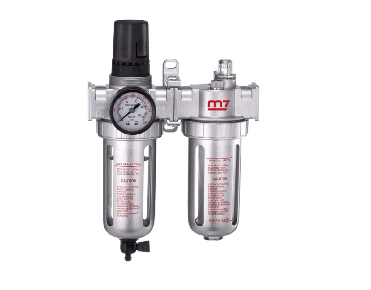 m7-regulator1.jpg M7 1/4" Air Filter Regulator Lubricator - Image 1