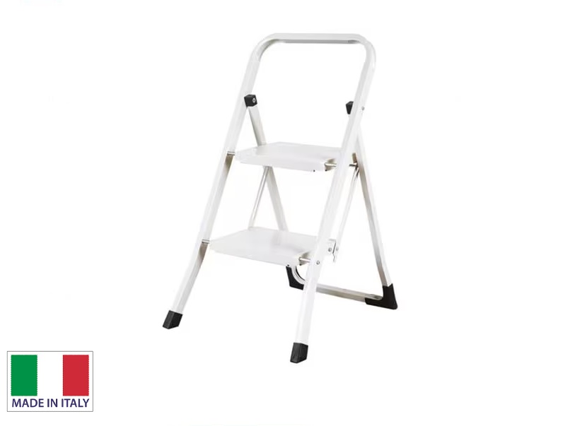 marchetti-dali2.jpg Marchetti 2 Steps Steel Ladder White - Image 1