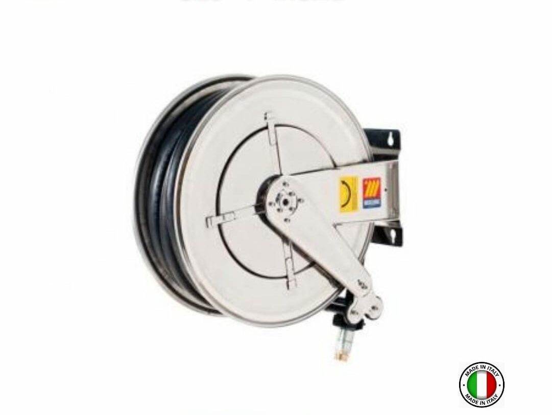 meclube41-e1707831225623.jpg Meclube Stainless Steel Diesel Hose Reel - Image 1