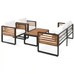 Custom Made 2+1+1 Outdoor Metal Sofa Set with Tea Table
