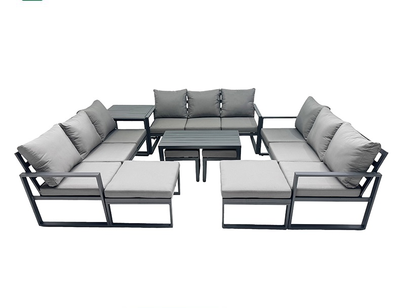 metal8.jpg Custom Made 3+3+3 Outdoor Metal Sofa Set with Tea Table - Image 1