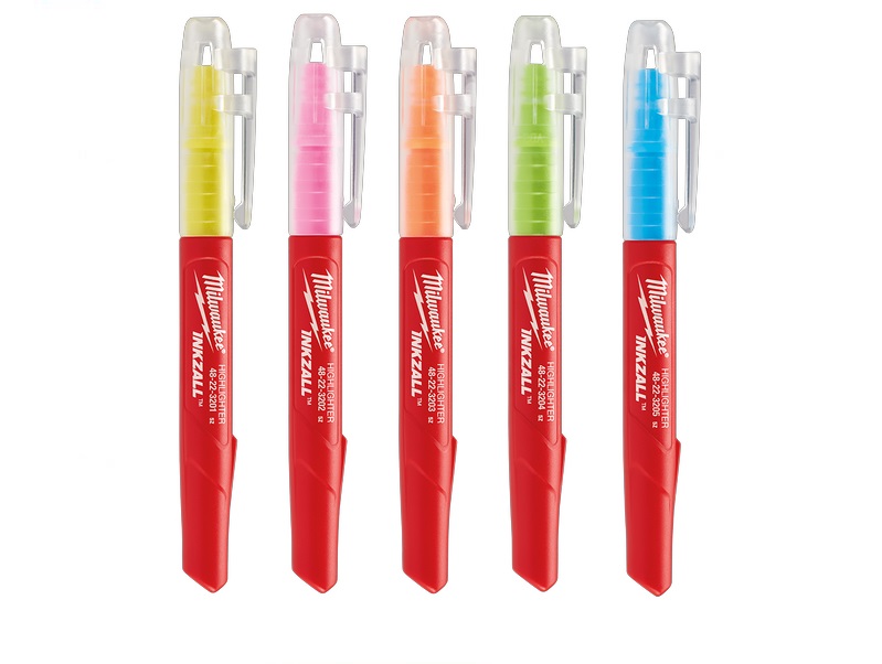 milwaukee-48223206.jpg Milwaukee Inkzall Coloured Highlighters - Image 1