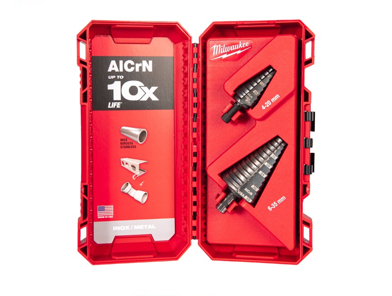 milwaukee-48899398.jpg Milwaukee 2pcs Cobalt Step Drill Set 4-35mm - Image 1