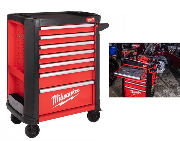 milwaukee-4932478849-e1666009868967.jpg Milwaukee Steel Rolling Cabinet: Organize Tools and Supplies with Durability - Image 1
