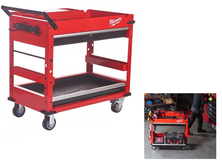 milwaukee-4932478856-e1666010055710.jpg Milwaukee Steel Tool Cart: Keep Tools at Hand with 56x102x99 cm Size - Image 1